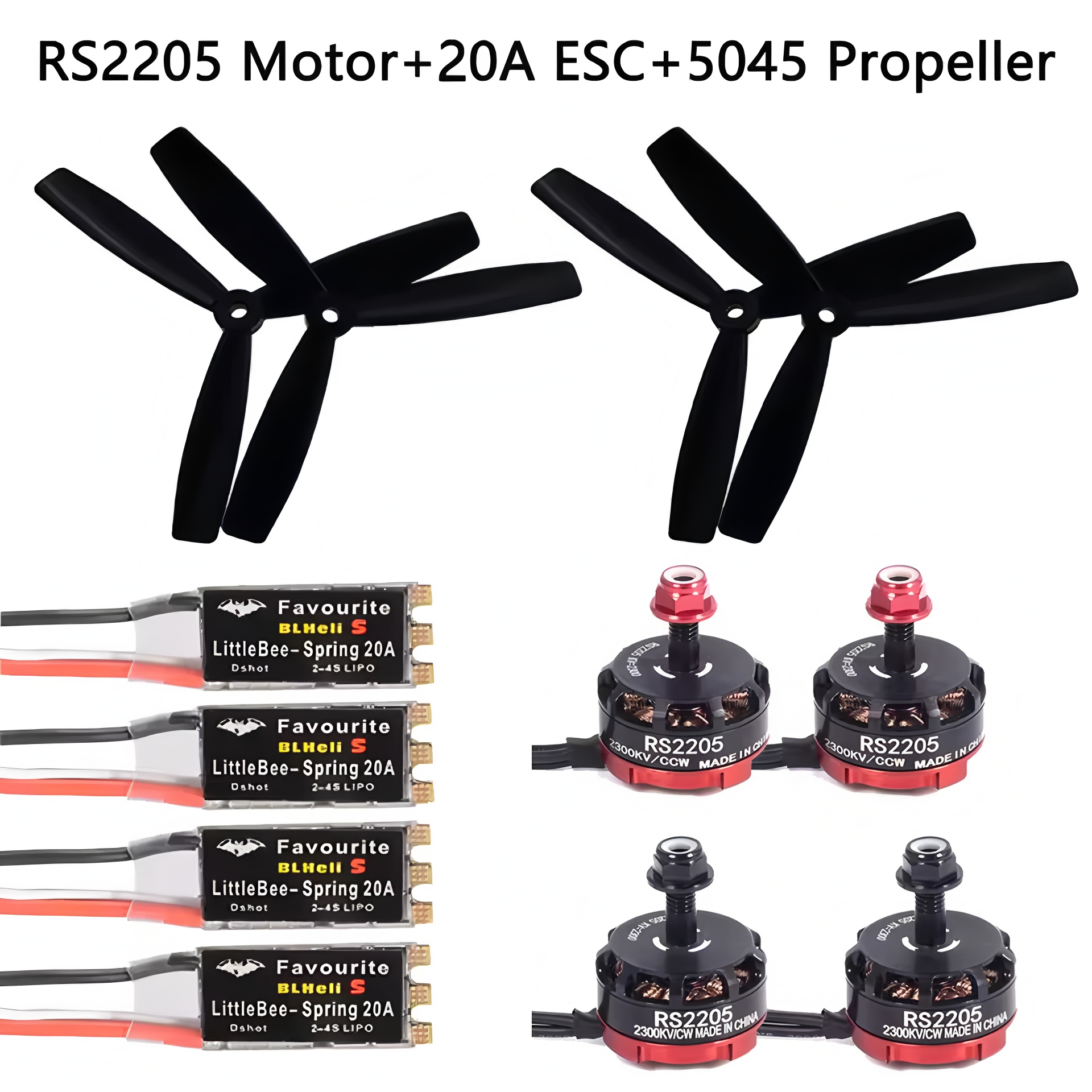 Drone Kit With Camera - FPV RS2205 2300KV CW CCW Brushless