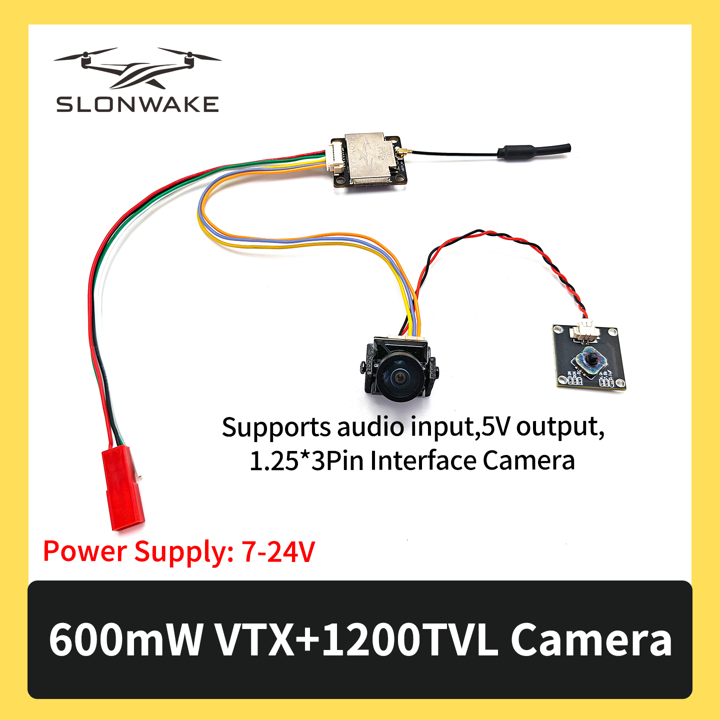 SLONWAKE 5.8G 600mW 7-24V FPV  – Drone Kit With Camera Bewertung und Preis