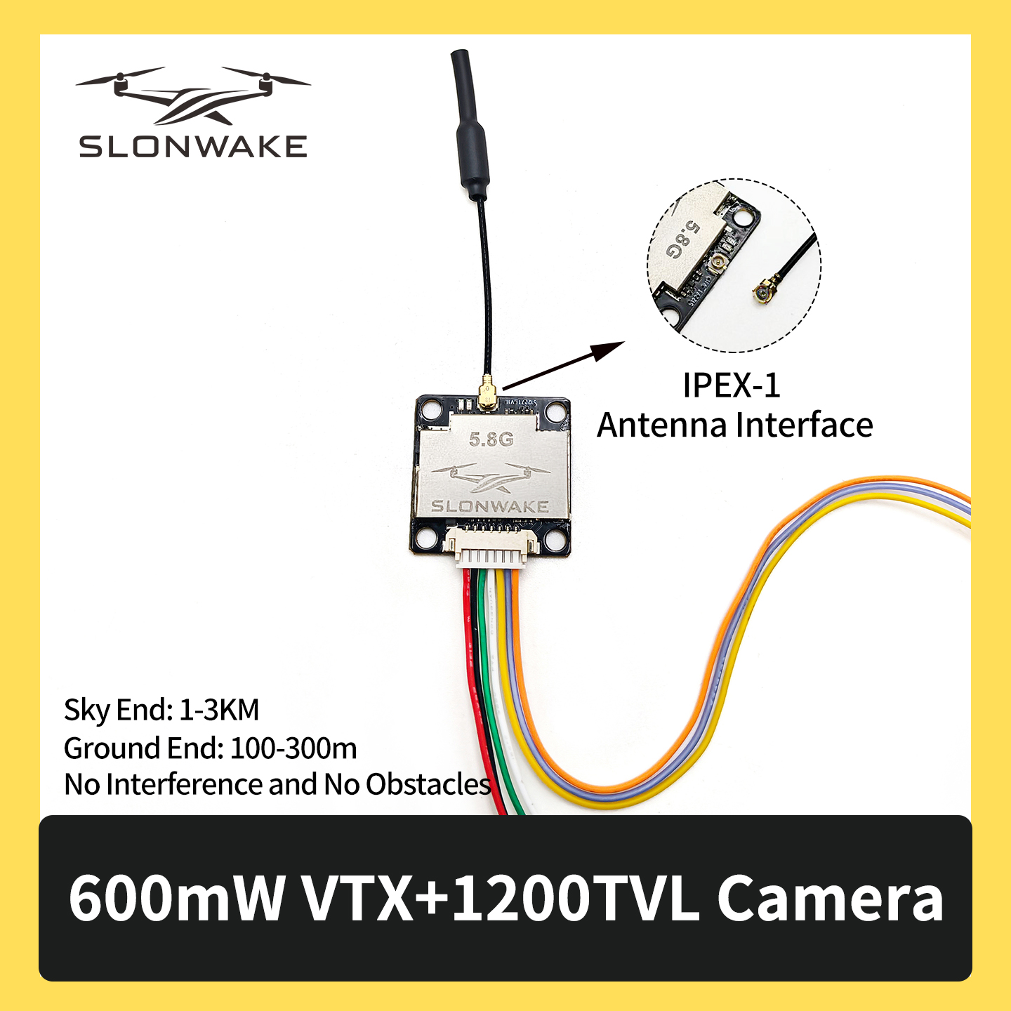SLONWAKE 5.8G 600mW 7-24V FPV  – Drone Kit With Camera Bewertung und Preis
