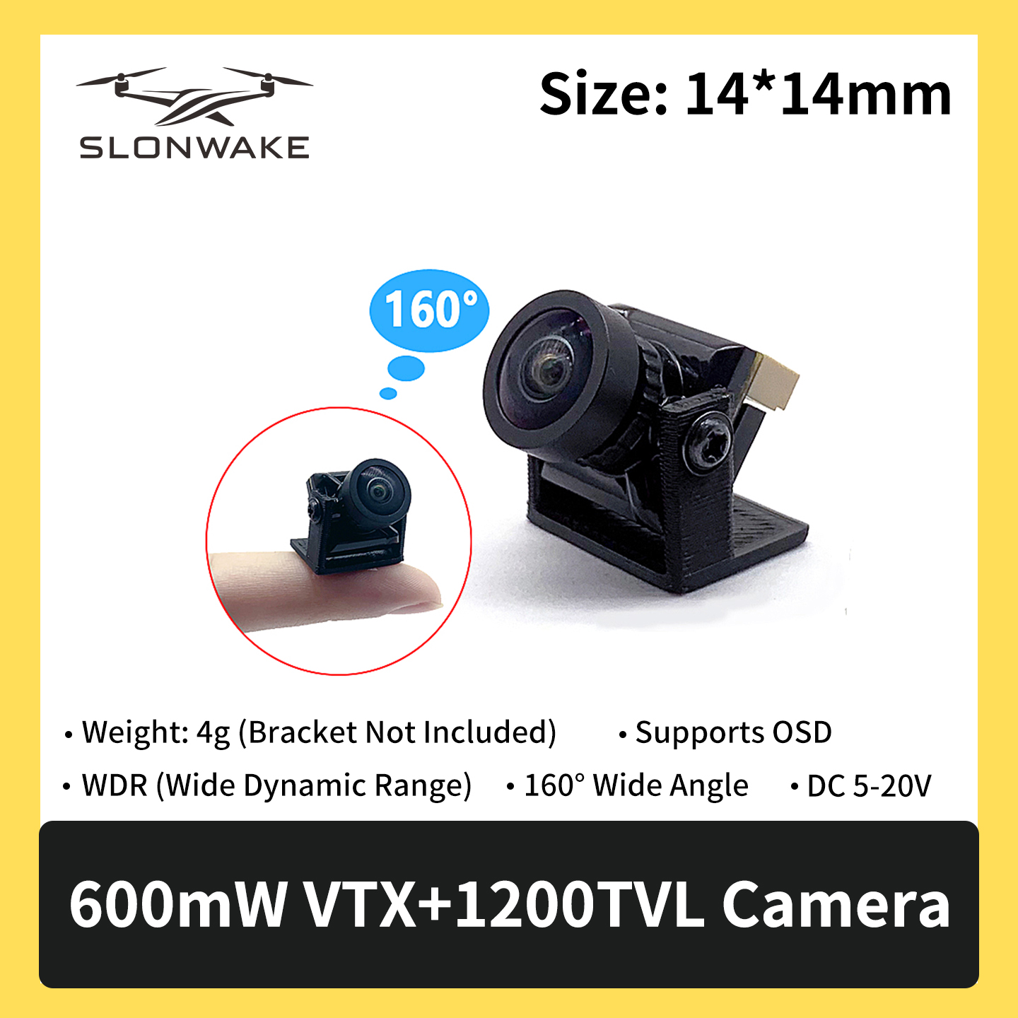 SLONWAKE 5.8G 600mW 7-24V FPV  – Drone Kit With Camera Bewertung und Preis