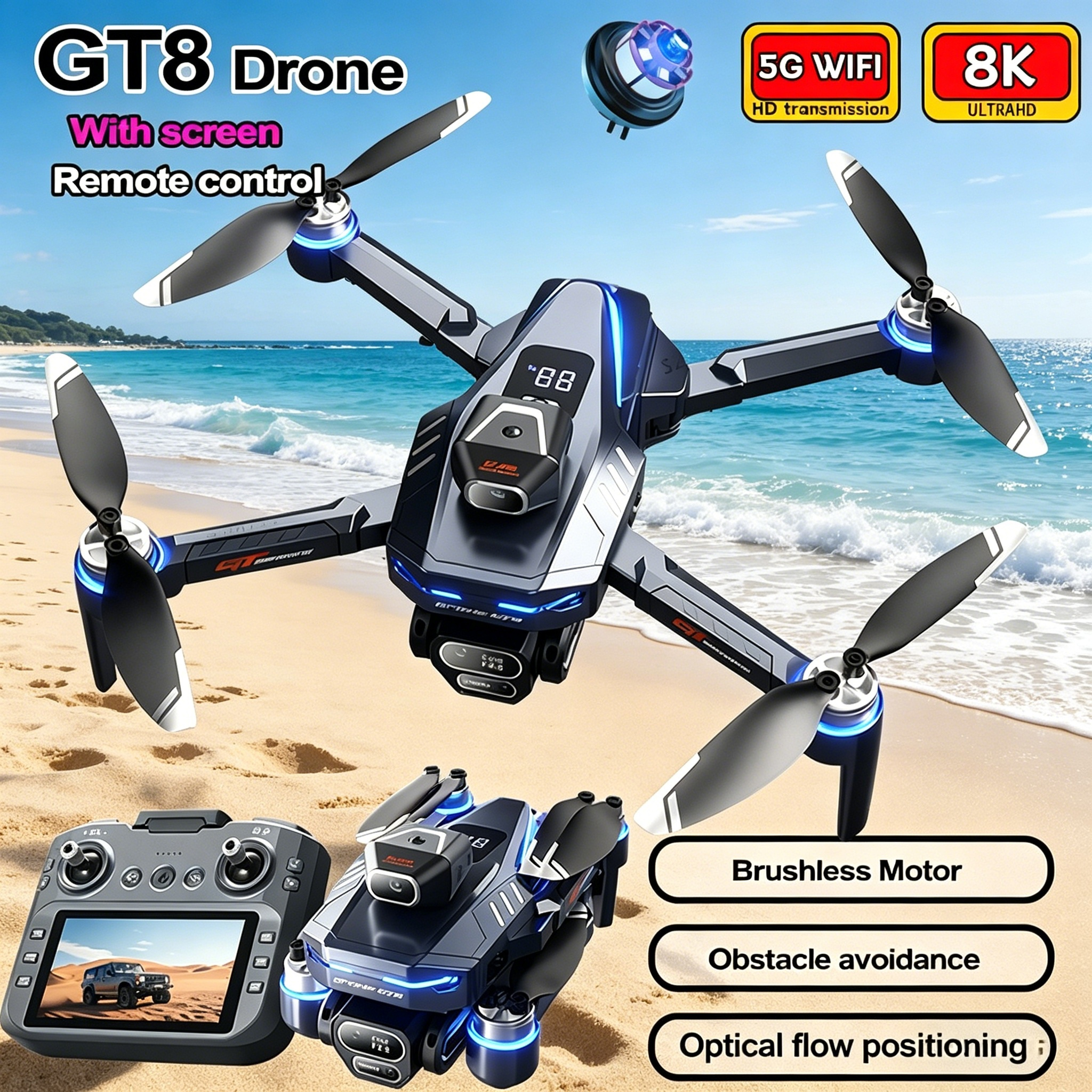 New Drone GT8 8K Professional  – Drone Kit Professional Bewertung und Preis